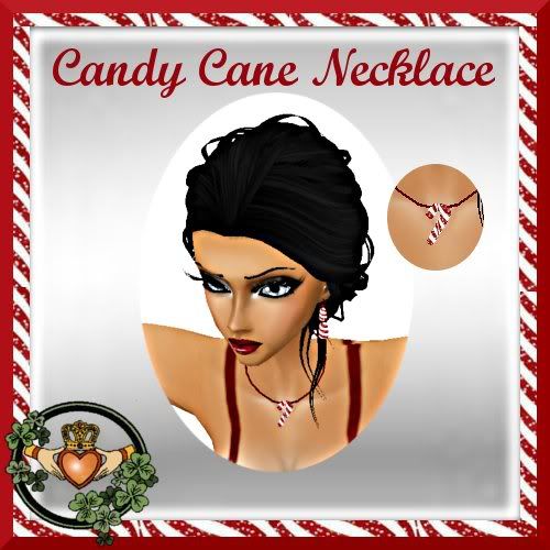 QI Candy Cane Necklace SS