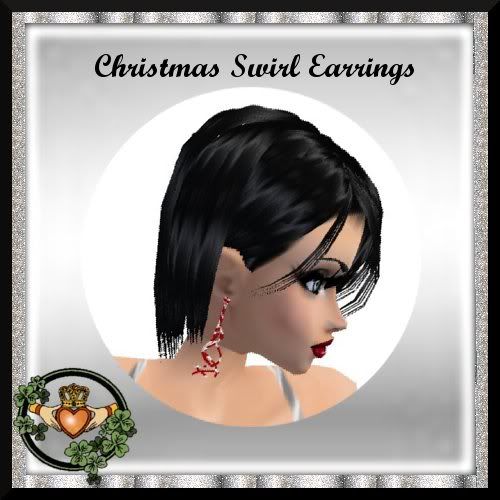 QI Christmas Swirl Earrings SS