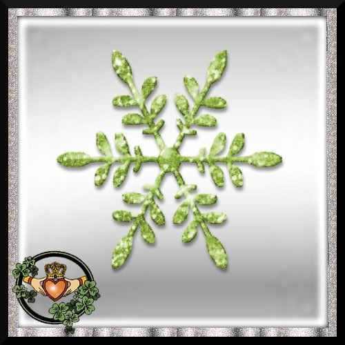 Green Snowflake Sticker SS