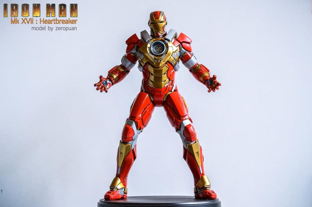 [ นอกไลน์ ] 1:9 Dragon Iron Man Mk XVII Heartbreaker งานสีพู่กันครั้งแรก โดย Zeropuan