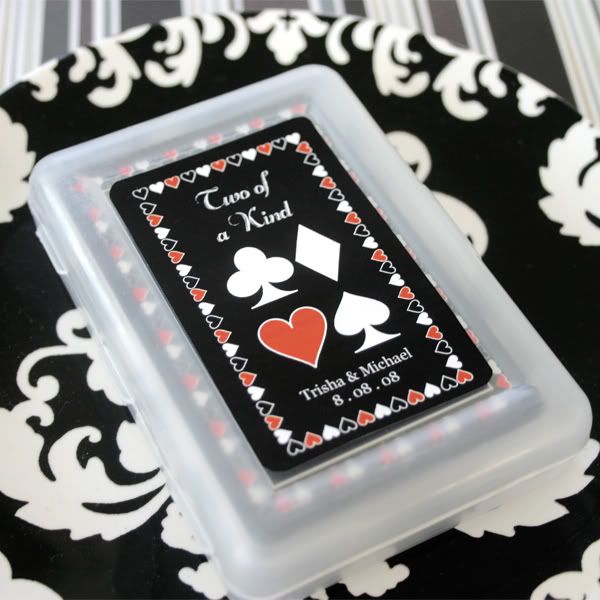 Deck of cards wedding favors