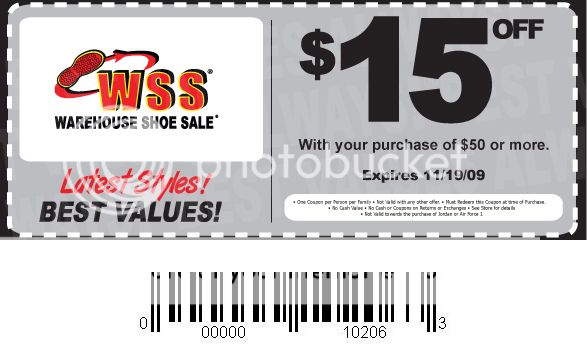 warehouse shoe sale coupons in store